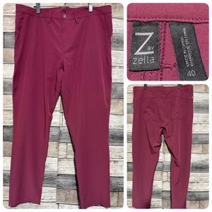 Zella Tech Pants Men’s 40x30.5 Purple Pink Performance Stretch Lightweight